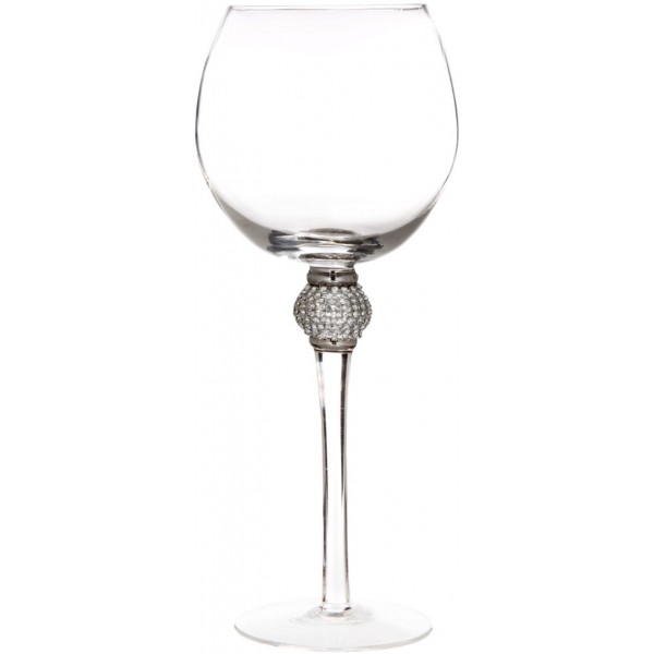 Silver Diamond 17oz Wine Goblet | Set of 4